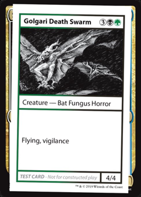 ■エンブレムあり■《Golgari Death Swarm(Play Test Card)》[Mystery Booster Playtest Cards] 金R